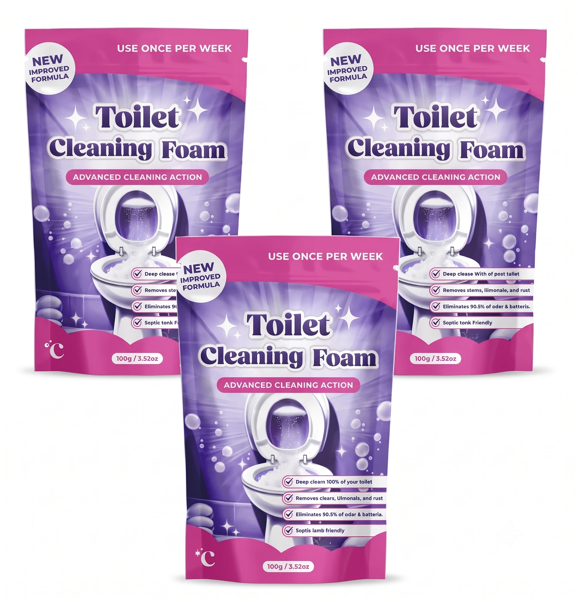 Three Fizz Clean Foam Sets